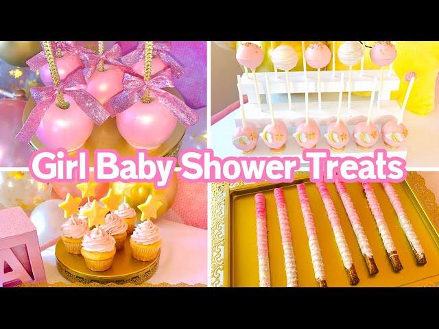 Girl Baby Shower Dessert Table Treats | 5 DIY Candy Treats