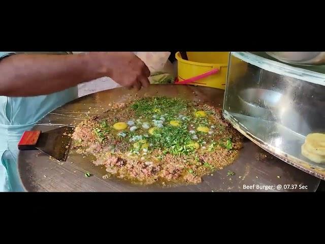 KABAB KATA KAT | Beef Egg Burger | Pakistani Street Food Karachi