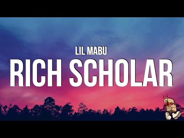 Lil Mabu - RICH SCHOLAR (Lyrics) "the post capping, we still doing Greek and Latin"