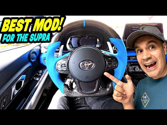 Supra MK5 Carbon Fiber Steering Wheel Trim Upgrade!  Easy Install! • Extreme Online Store