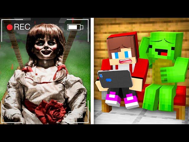 JJ and Mikey Got SCARY ANNABELLE on a Hidden Camera in Minecraft! - Maizen