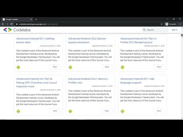Introduction to Android Codelabs