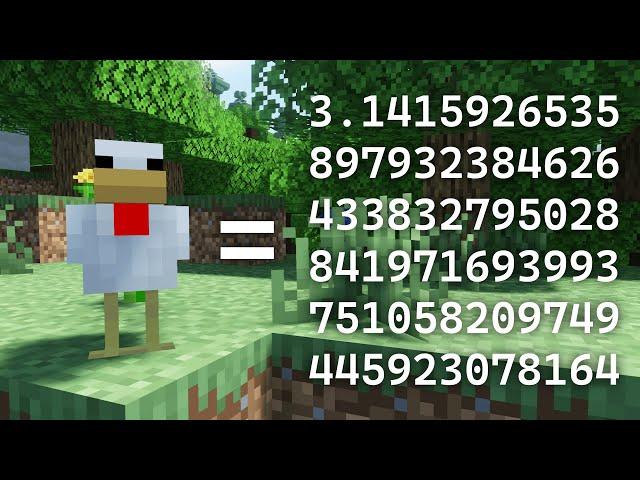 I calculated Pi using only Minecraft chickens