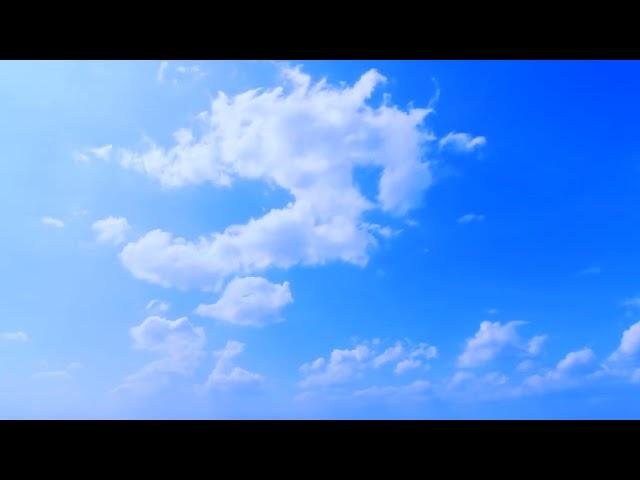 Floating Clouds Blue Sky - HD Free Motion Graphics - Moving Background Loop - Free Download