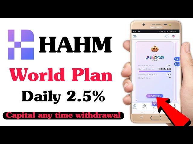 Hahm World Full Details Hahm Full Business plan Any time Capital Withdrawal