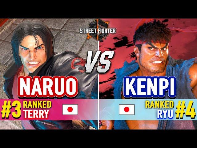 SF6  NARUO (#3 Ranked Terry) vs KENPI (#4 Ranked Ryu)  Street Fighter 6 High Level Gameplay