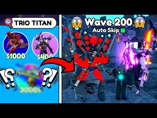 USING STRONGEST TRIO TITAN IN ENDLESS MODE!!