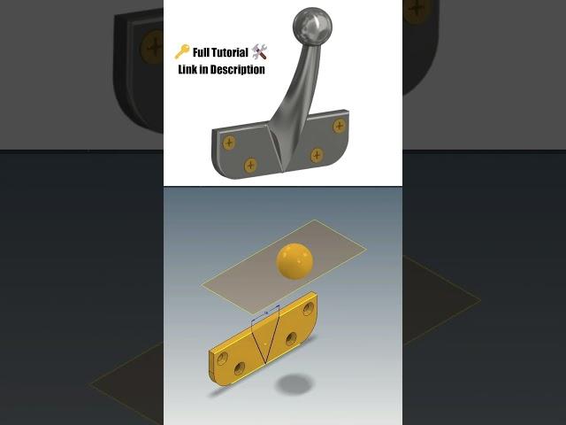 Wall Mounted Hook | Autodesk Inventor | 2025 #3dprinting #autodeskinventor #cad #mechanic