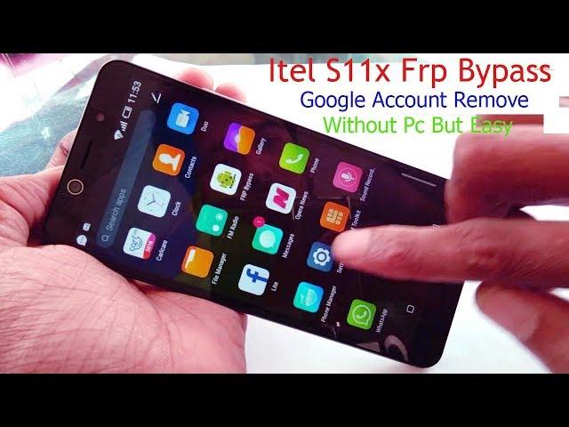 Itel S11x Frp Bypass || Google Account Remove || Without Pc But Easy