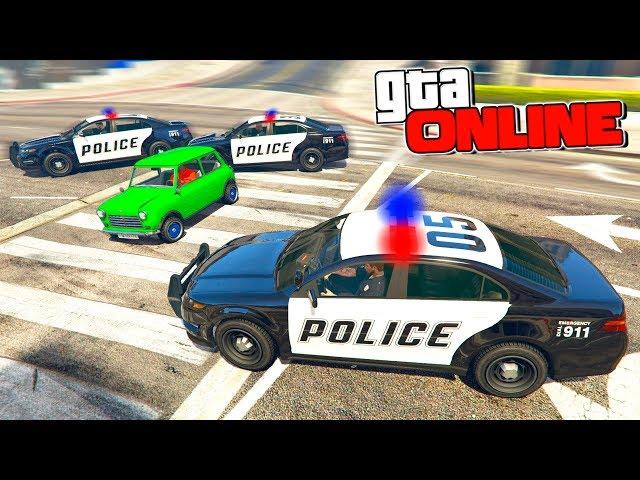 САМАЯ СМЕШНАЯ ПОЛИЦЕЙСКАЯ ПОГОНЯ ЗА МАЛЕНЬКОЙ МАШИНОЙ В GTA 5 ONLINE (GTA 5 Смешные моменты)