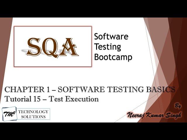 Software Testing Bootcamp | Test Execution | Test Process in Context | Software Testing Tutorials