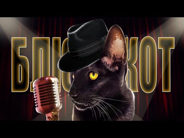 Black cat sings Blues