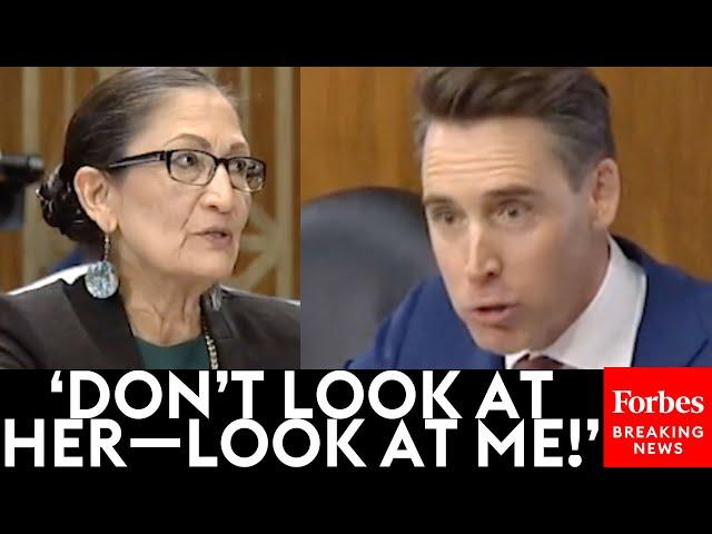 'So You're Not In Charge?!': Josh Hawley Goes Absolutely Nuclear On Deb Haaland Over 'Corruption'