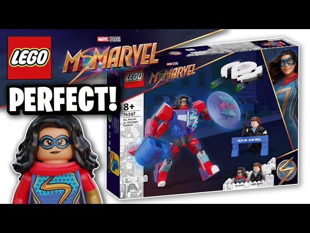 LEGO Ms Marvel Mech vs Damage Control Custom Set