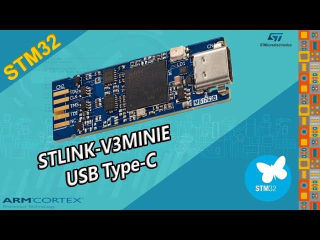 Новый ST-Link V3 miniE ( STLINK-V3MINIE ) DEBUG STM32, работа с SWD JTAG VCP, подключение USB Type-C