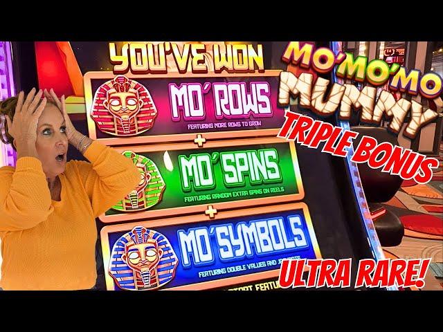 TRIPLE BONUS! SUPER RARE! We Finally Got it! All New Mo Mo Mo Mummy at Delaware Park Casino!