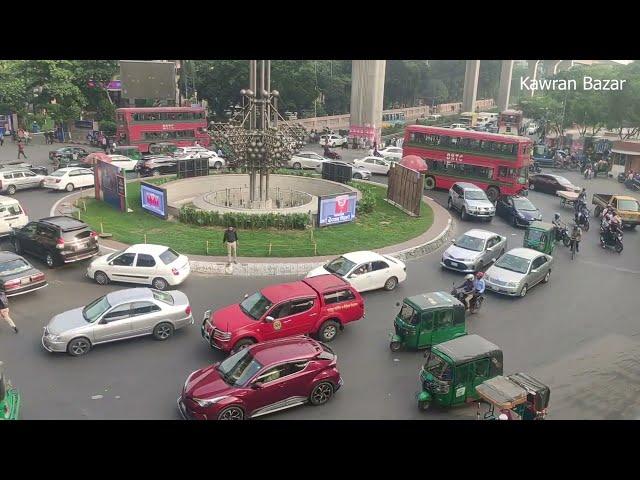 Vehicle Noise in Dhaka Street। Traffic In Kawran Bazar.