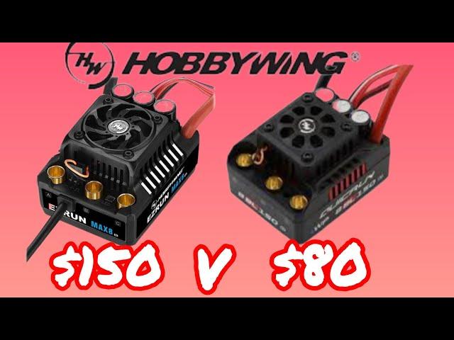 Best budget 6s ESC The Quicrun 8bl150 G2 V's The Hobbywing Max 8 G2 #rc #hobbywing #rc4life