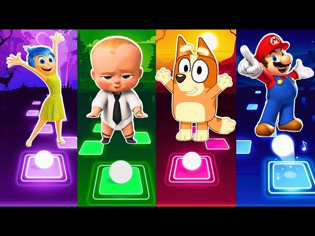 Joy Inside Out - The Boss Baby - Bluey Bingo - The Super Mario Bros - Tiles Hop EDM Rush