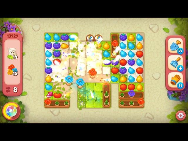 Gardenscapes level 13929 Gameplay HD