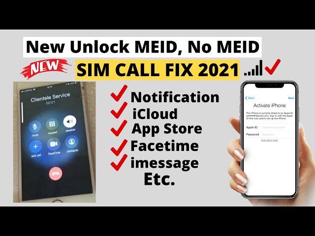 NEW MEID iCloud Bypass With Signal 100% Working Method | SIM Call Fix