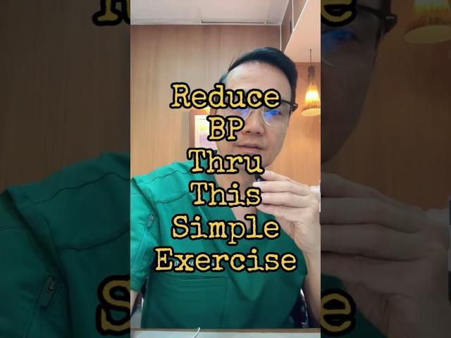 Reduce BP without Medication #wallsit #exercise #healthtip #docgerrytan #endocrinologist