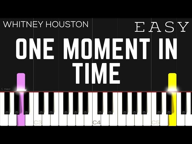 Whitney Houston - One Moment In Time | EASY Piano Tutorial