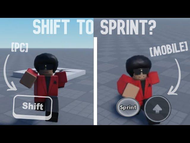 How to Make MOBILE SPRINT & SHIFT TO SPRINT? [PC/MOBILE]  | Roblox Studio Tutorial