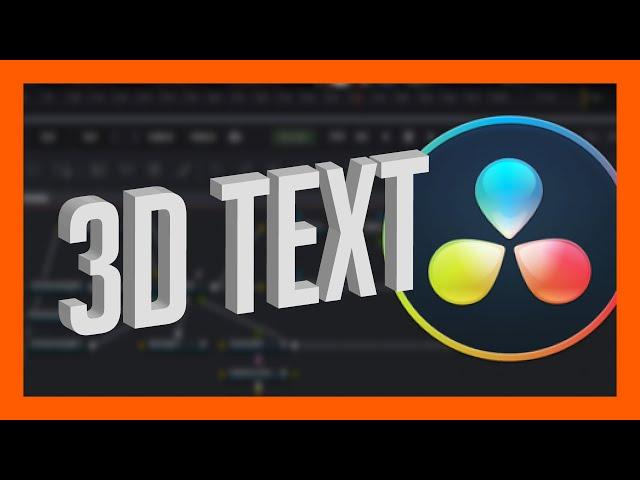 Basic 3D Text in Fusion - DaVinci Resolve Beginner Tutorial