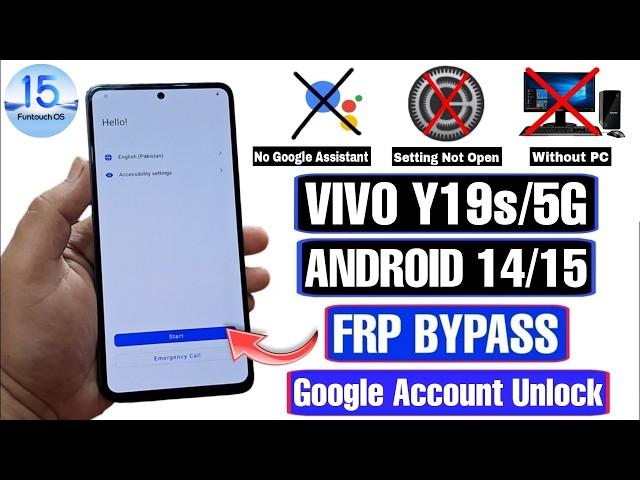 VIVO Y19s FRP Bypass Android 14 Settings Not Open 2025|VIVO Y19s V2419 Google Lock Unlock Without PC