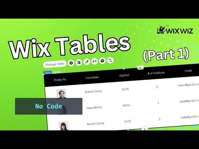 Wix Tables Tutorial [Part 1 of 5]: Connect a Table to a Wix Collection with a Dataset - No Code