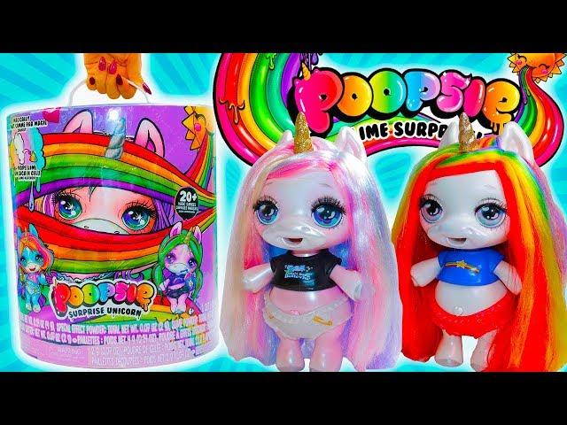 НОВАЯ ЕДИНОРОЖКА + СЛАЙМ! LITTLE BABY UNICORN SURPRISE POOPSIE with SLIME Распаковка СЮРПРИЗ #ПОНИ