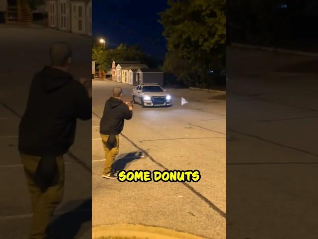 Man Uses Donuts to Fish for Cops - Hilarious Reaction!  #shorts
