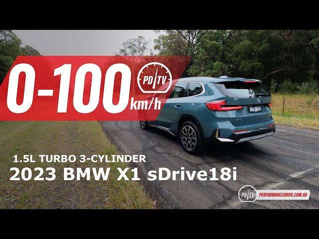 2023 BMW X1 sDrive18i 0-100km/h & engine sound