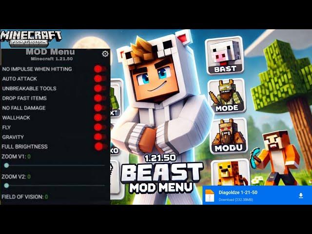 Minecraft 1.21.50 hacking client || Beast hacking client fo Minecraft Pe