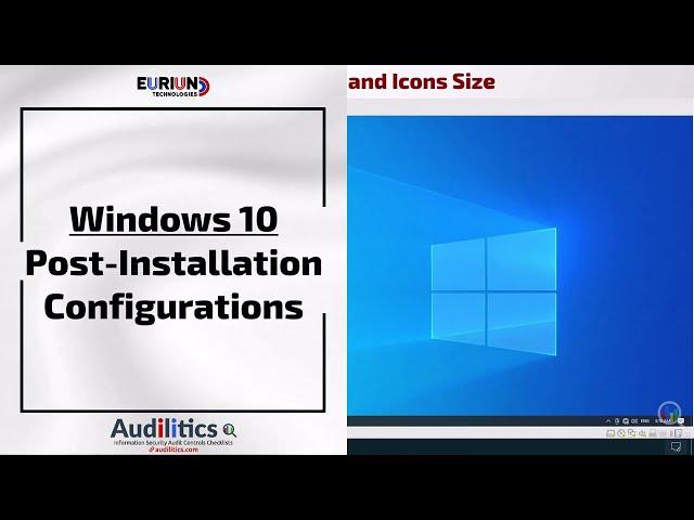 2d - Windows 10 Post Installation Configurations