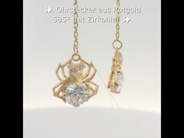 Ohrstecker aus Rotgold 585° mit Zirkonia!  #rotgold #jewelry #eleganz #585 #fashion