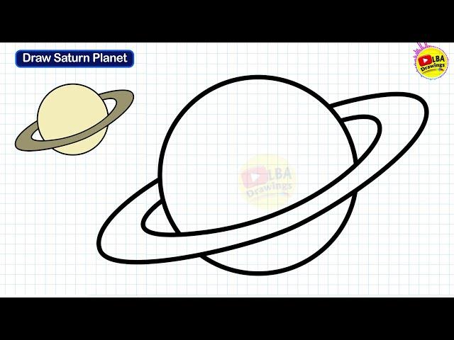 How To Draw Saturn Planet | LBA Drawings