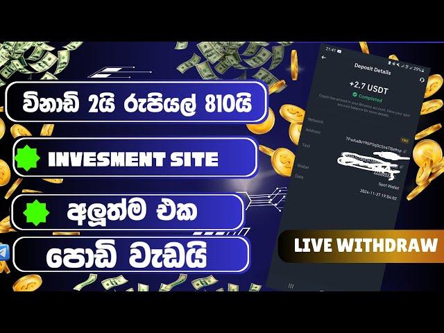 How to Earn money online|new Investment site| Sl vidu dot com #emoneysinhala #makemoneyonline