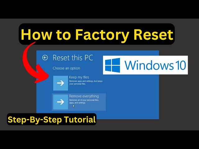 Factory Reset Windows 10 Boot Menu Troubleshoot | Windows 10 Renew | Clear Data Windows 10 PC Laptop