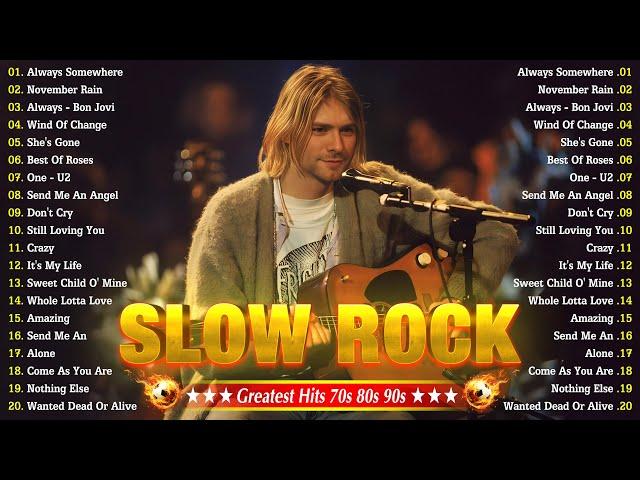 Slow Rock Ballads 70s 80s 90s  Bon Jovi, Guns N Roses, Nirvana, Scorpions, U2, Led Zeppelin