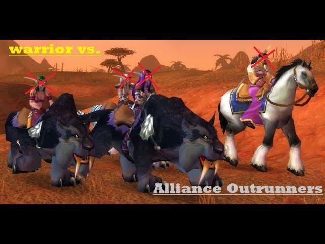 WoW classic HC - 24lvl warr vs. Alliance Outrunners