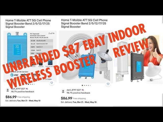 Unbranded EBay Home T-Moible ATT 5G Cell Phone Signal Booster Band 2/5/12/17/25 - REVIEW 