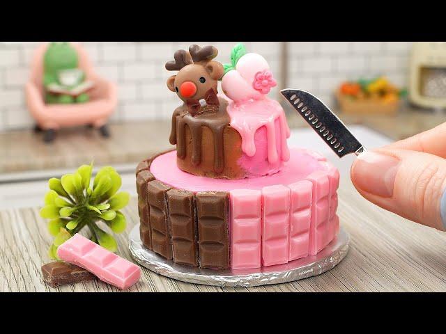 Making and Decorating Mini Cake  Awesome Mini Cake  Mini Kitchen