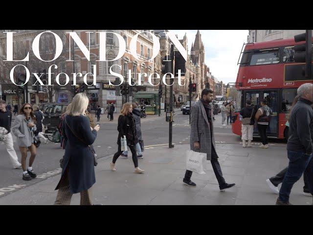 Oxford Street in London England | Walking Tour | March 2023 [4K HDR]