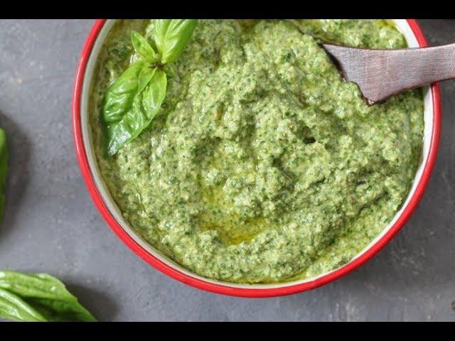 Fresh Basil Walnut Pesto (Vegan)