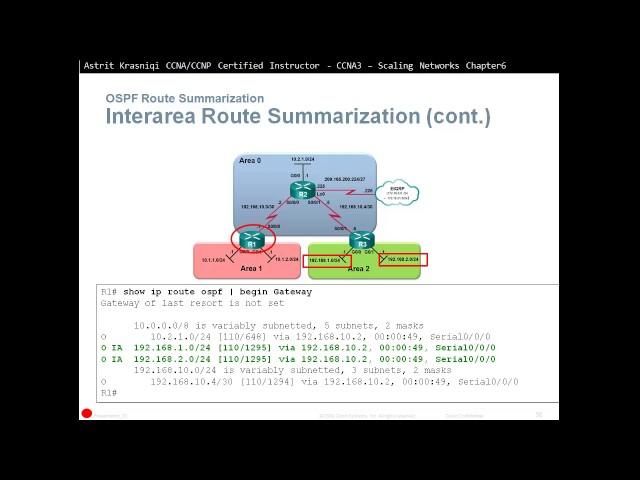 6.2 Configuring Multiarea OSPF (CCNA3: Chapter 6: Multiarea OSPF)