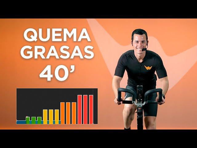 Clase completa ciclo indoor quemagrasas en 40 minutos