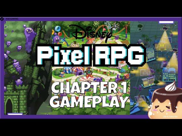 Disney PIXEL RPG Launch Gameplay Walkthrough Part 1: Princess Saga Aurora Heroes VS Mysterious