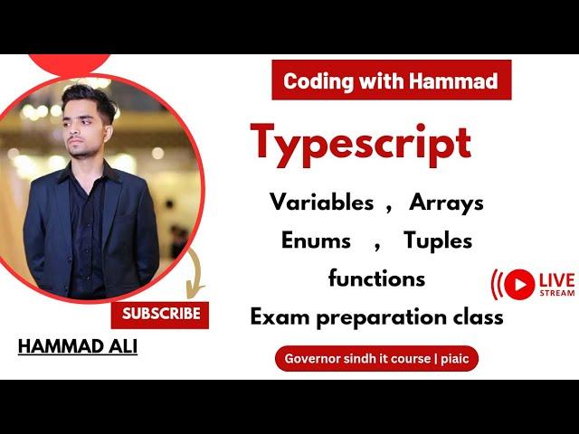 Variables , Arrays , Enums, Tuples, function in Typescript | Coding with Hammad